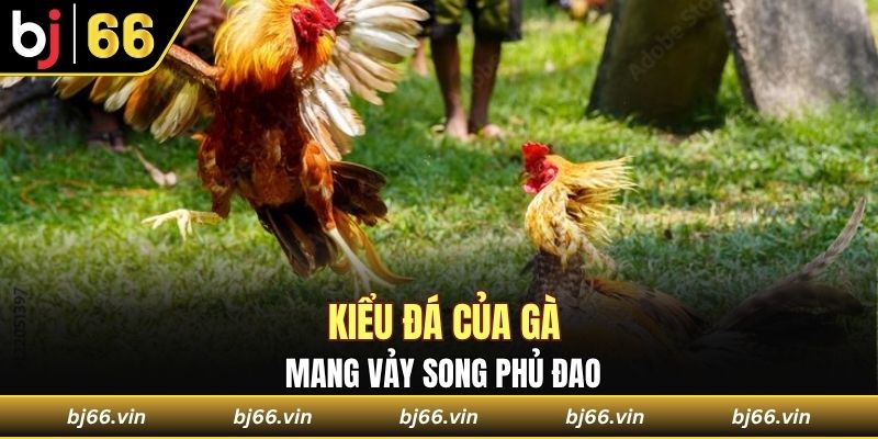 Kiểu đá của gà mang vảy song phủ đao